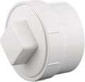 6 Inch PVC DWV Female Sewer Cleanout Cap Adapter with Plug Fitting,for ASTM D2665 PVC Drainage Piping System White (6 Inch)