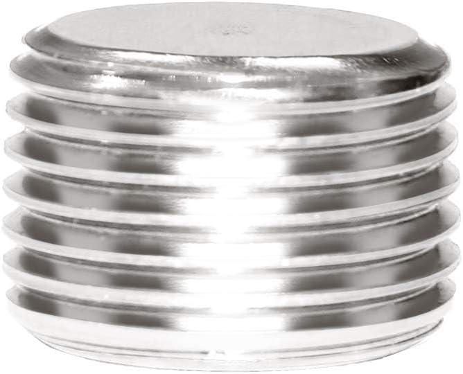 JoyTube 1/4" NPT Pipe Plug Male Thread Stainless Steel Fitting Countersunk Internal Hex Head(Pack of 6)