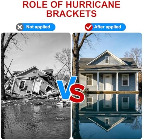 Hurricane Ties for Rafters, 10 Pack, Yellow-Plated Steel