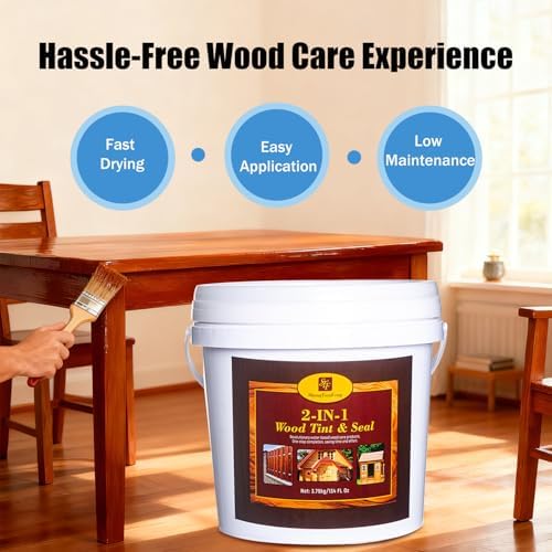 Clay Gray Advanced 1 Gallon Wood Sealant & Finish | Enhances Wood Grain | Flexible, Crack-Resistant Coat for Inside/Outside Terrace and Fence,Planting Boxes,Non-Toxic Environmentally Friendly