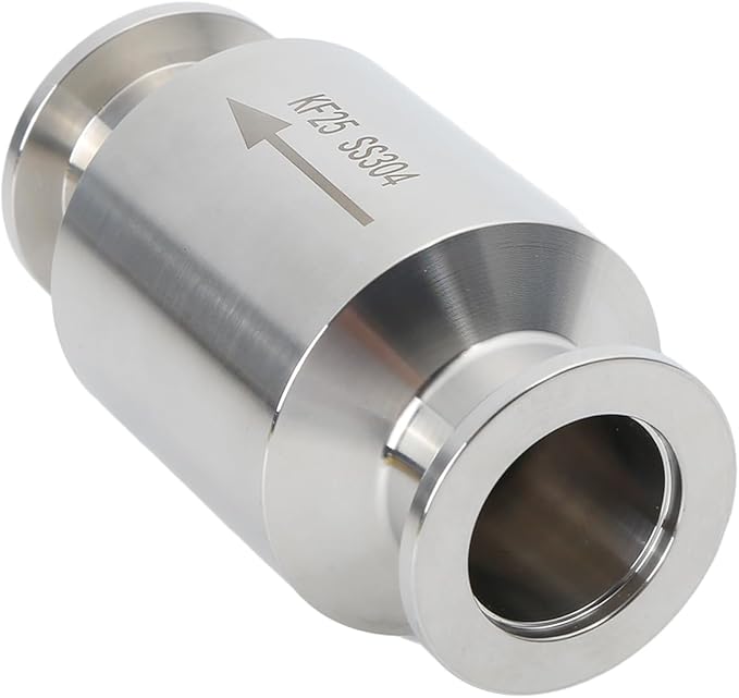 QiiMii KF-25 Vacuum Pump Check Valve, Stainless Steel 304, Non-Return One Way for Vacuum Pump(KF-25 Flange 40mm)
