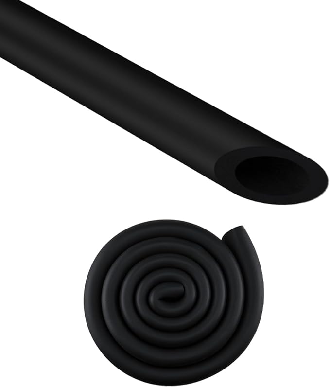 Insulation Foam Pipe 1 inches ID ,6 feet Long, Used for air Conditioning Pipe Insulation, Outdoor Water Pipes and Table Corner Protection,Black