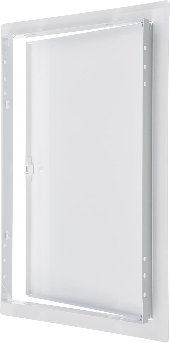 10" x 16" White Metal Access Panel. Service Shaft Door Panel. Plumbing, Electricity, Heating, Alarm Wall Access Panel for Drywall. Bathroom Services Access Hole Cover.