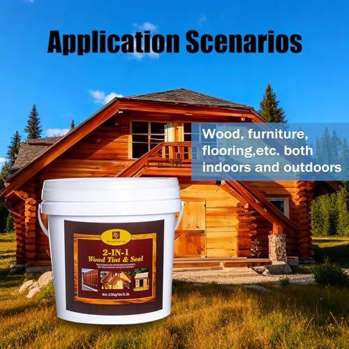 Advanced Wood Sealant(5 Gallon，Pecan)| Flexible Crack-Resistant Finish | Maximum Durability for Professional Results, of Wood Both Indoors and Outdoors，Including Pine, Fir and TreatedWood, Non-Toxic