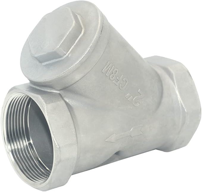 Strainer Mesh Filter Valve,800WOG Y-Spring NPT Female Check Valve,Stainless Steel SS316 CF8M (2")