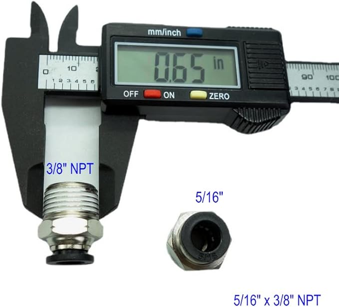 CDQBWQDJT 3 Pcs Pneumation Fitting 5/16" Tube OD Push To Connect X 3/8 NPT Pipe Male Connector