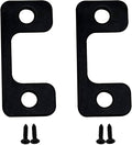 QCAA Solid Brass Deadbolt Strike Plate, Adjustable Jamb Plate, for Electronic Locks, Matte Black, 2 Pack, Made in Taiwan