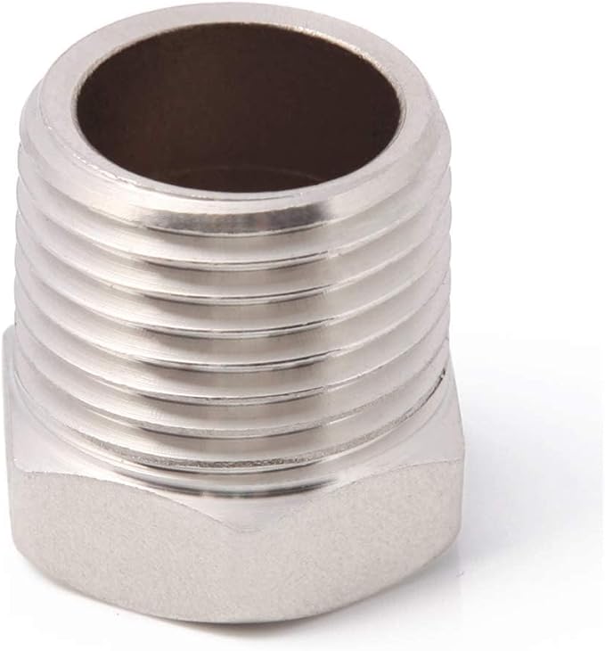 Stainless Reducer Bushing NPT 1" Male to 3/4" Female Reducing Hex Pipe Fitting