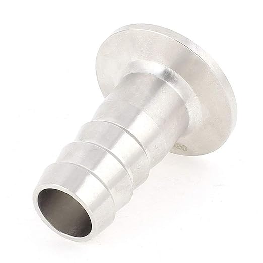 2 Pack Tri-Clamp to 0.5" Hose Barbed Adapter 304 Stainless Steel Hose Barb Pipe Fitting Transition Fitting (KF50)