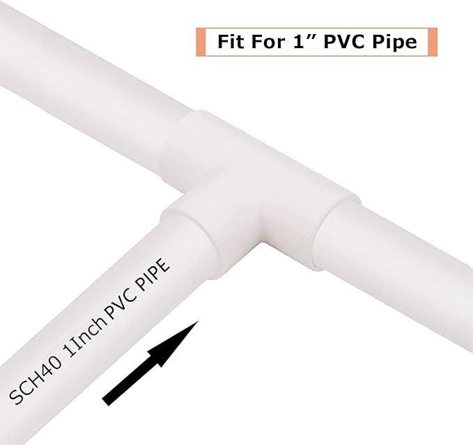 12 Pack 1" 3 Way PVC Pipe Fittings, Furniture Grade SCH40 PVC Elbow, S x S x Socket, Contractor Pack, Meets ASTM D2466 & D1784 Standards