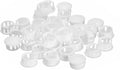 uxcell 18mm(45/64") Plastic Hole Plugs, 36Pcs Flush Type Panel Round Snap in Fastener Knockout Locking Plugs for Furniture Insert End Caps Panels, White