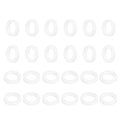 MECCANIXITY PTFE Flat Washers, 24Pack 12mm OD 8mm ID 2mm Thick Sealing Spacer Gasket Ring for Faucet Pipe Hose Bolt Machinery, White