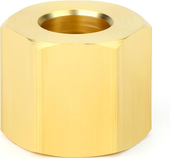 GASHER 20PCS Brass 1/4" Compression Fitting, Brass Compression Nut