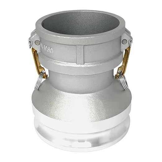 Gloxco Aluminum Type DA Cam and Groove Hose Fitting, Reducer, 4" Female Camlock x 6" Male Camlock (CAM-4060-DA-AL)