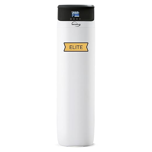 iSpring Whole House Water Softener System, 50,000 Grain High Capacity Removes Hardness with Automatic Backwash and Low Salt Alarm, Hardness & Scale Reduction in House and Commercial Water Use, WCS50KG