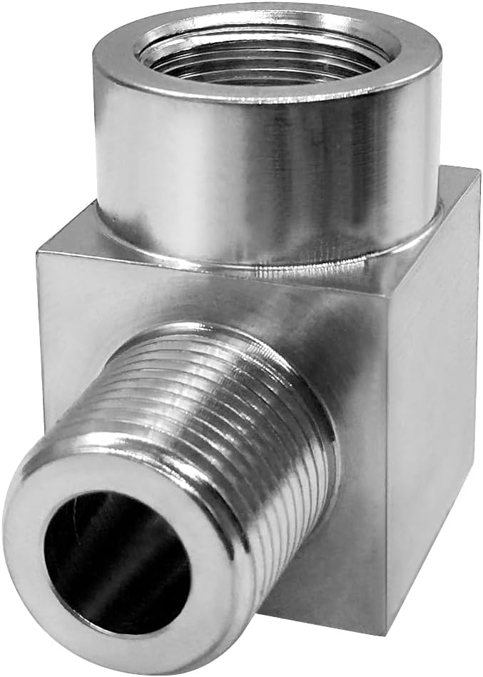 Beduan Stainless Steel Cast Pipe Fittings, 90 Degree Street Elbow 1/8" NPT Male x 1/8" NPT Female Water Fuel Air