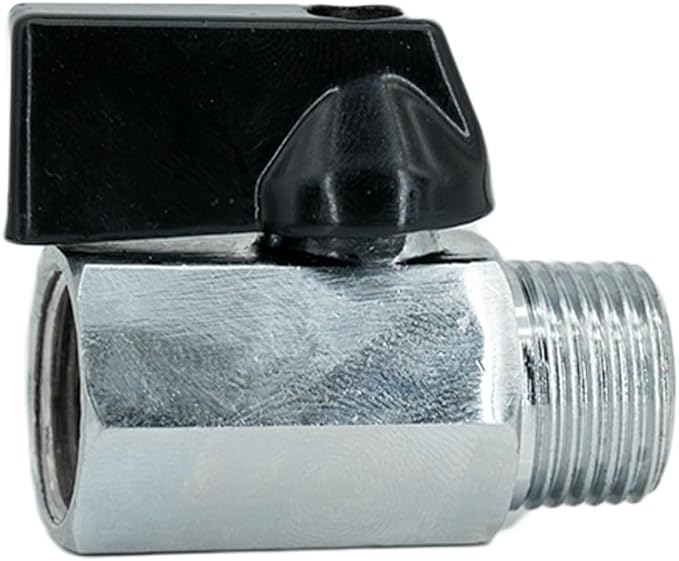 Brass Mini Ball Valve 1/8" NPT Female x Male Shut-Off Valve