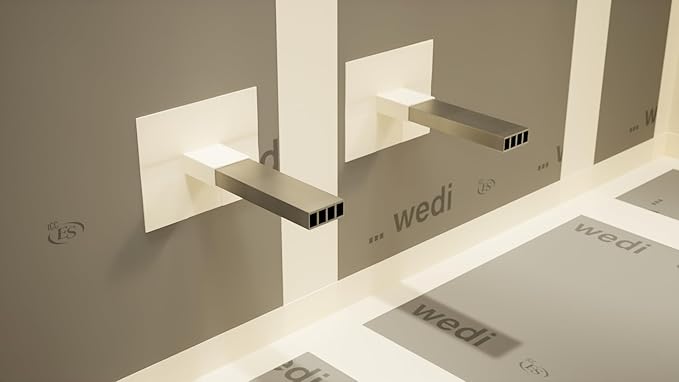 The Original Floating Shower Bench Kit­® with Wedi® Building Boards & Original Shower Bench Bracket® (14x36)-Great for New Constructions or Bathroom Renovations, Ready to Tile Shower Bench