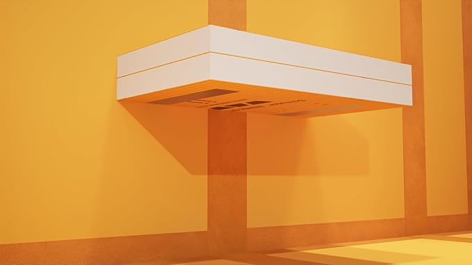 The Original Granite Bracket Floating Shower Bench Kit with Orange Foam Board 18 in. x 10 in. x 4 in. and Shower Bench Bracket - Ready to Tile Shower Seat (1 Count)