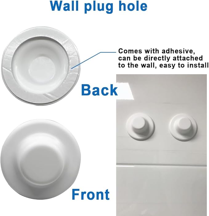 3"Pipe Wall Hole Covers,Water Pipe Cover Escutcheon Caps Plumbing Caps,Self-Adhesive Plugs Round Shower Pipe Caps for Concealing Wall Bathroom Faucet Toilet Air Conditioner Holes Decoration,White