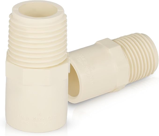 (100 Pack) EFIELD CPVC CTS Male Adapter Fittings, 1/2" Slip X 1/2" Male Thread,(CPVC033-10-100PCS)