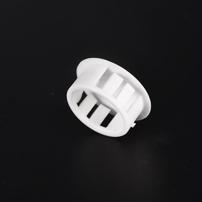 uxcell 25/32" Plastic Hole Plugs, 36Pcs Flush Type Panel Round Snap in Fastener Knockout Locking Plugs for Furniture Insert End Caps Panels, White