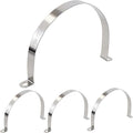4pcs 4 Inch Conduit Clamp 304 Stainless Steel, Rigid Metal Pipe Clamp U Bracket, 2 Holes Pipe Strap for Automotive, Wire & Tube
