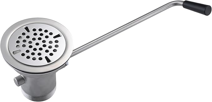 3-1/2 Inch Sink Drain Assembly Kit, Commercial Sink Drain with Twist Handle for Easy Controll - Prevent Sink Clogged