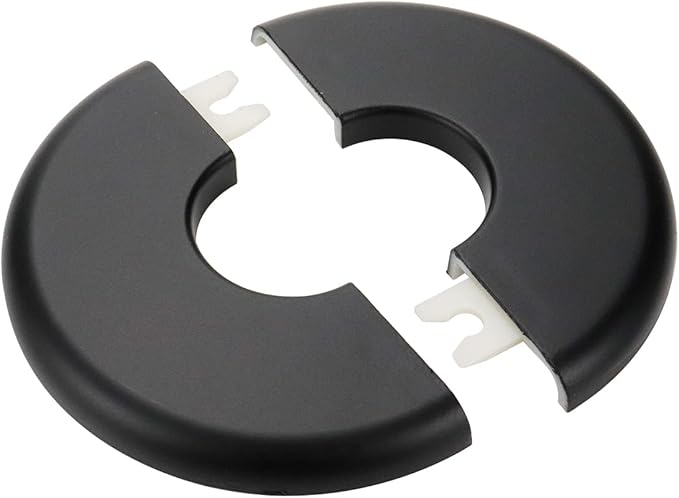 4 Pcs Wall Split Flange, ABS Round Self-Adhesive Escutcheon Plate Buckles Design for 1"/26mm Diameter Pipe