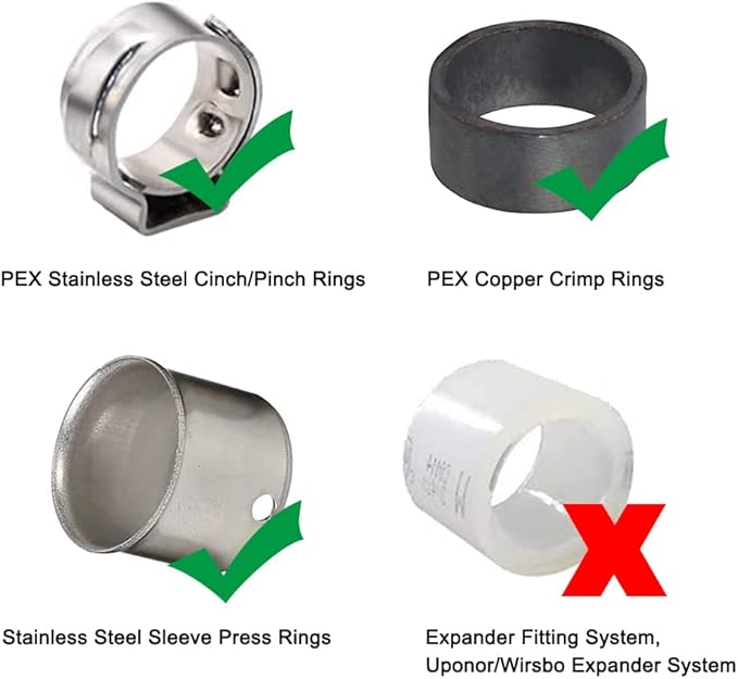 Joywayus 1/2" PEX Barb Plug End Cap Brass Crimp Fittings (Pack of 10)
