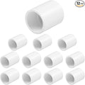 12 pcs 1/2" PVC Coupling Pipe Fittings (Socket x Socket) Schedule 40 PVC Fittings used For Plumbing and Irrigation
