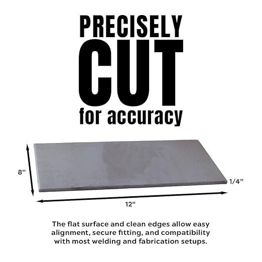 Metal Depot Orange A36 Hot Rolled Steel Plate 1/4 Inch x 8 Inch x 12 Inch Flat Carbon Steel Sheet for Welding Fabrication Base Plates Brackets Repairs Heavy Duty Industrial Construction Projects