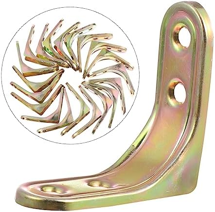 iplusmile 20 Pack 90 Degree Brackets Heavy Duty L Bracket Joint Fastener for Furniture Reinforcement Pre-Drilled Countersunk Hole Metal Corner Brace 1.96 X 1.96 X 0.78 in
