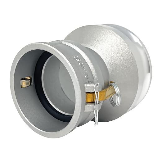 Gloxco Aluminum Type DA Cam and Groove Hose Fitting, Reducer, 4" Female Camlock x 6" Male Camlock (CAM-4060-DA-AL)