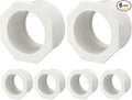 6Pcs 2" x 1 1/2" PVC Reducer Bushing Fitting, SCH40 (Socket x Socket) Furniture Grade PVC Pipe Fitting, Reducer Bush Adapter for Home Sewer Plumbing, Industrial, Pipe Connection