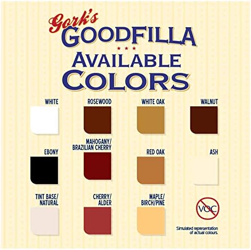 Water-Based Wood & Grain Filler (Trowel Ready) - Ebony - 1 Gallon By Goodfilla | Replace Every Filler & Putty | Repairs, Finishes & Patches | Paintable, Stainable, Sandable & Quick Drying