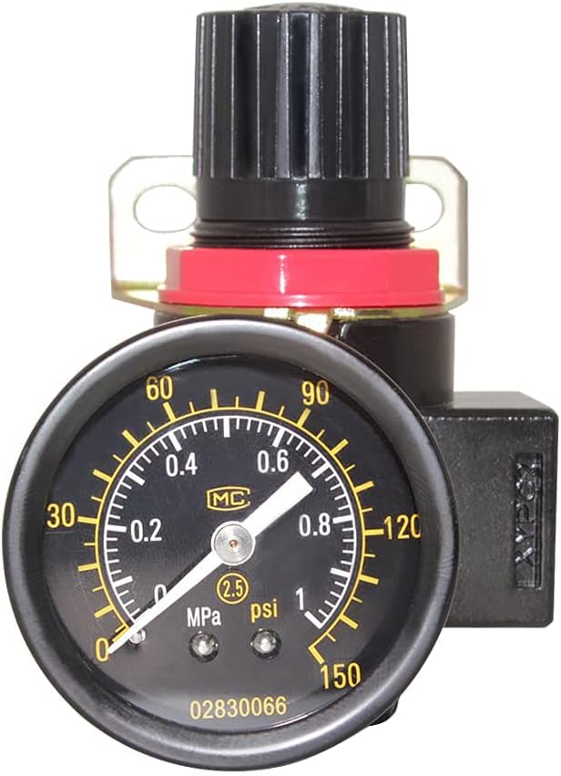 Beduan BR3000 3/8"NPT Air Compressor Regulator Combo,Manual Drain with Bracket,Psi Gauge
