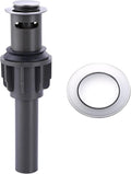 ALEASHA Bathroom Sink Drain with Overflow Vessel Sink Stopper,Pop Up Drain for Bathroom Sink Pop Up Drain Stopper for Hair Catcher,Chrome