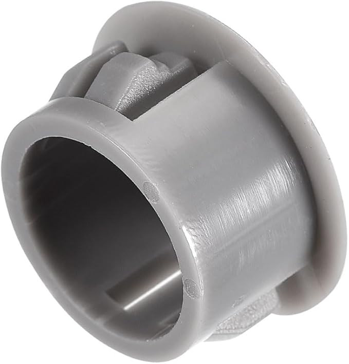 uxcell 5/8" Plastic Hole Plugs, 36Pcs Flush Type Panel Round Snap in Fastener Knockout Locking Plugs for Furniture Insert End Caps Panels, Gray
