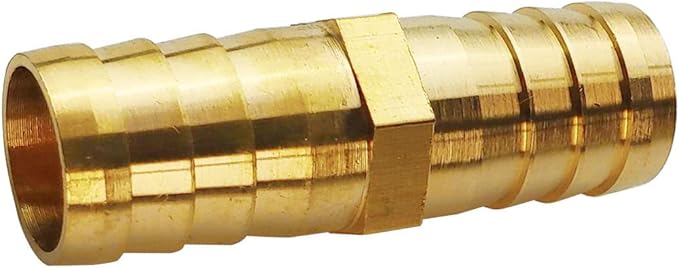 10PCs 5/8" Brass Hose Barb Fitting Straight Shape Barbed Splicer Mender Union Fitting for Oil Water Air
