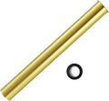 Flanged Sink Tailpiece 1-1/4 in. OD, 12 inch Brass Extension Tube for Trap, Drain Connections, Siphon Immersion Pipe For Bathroom Under Sink, Brushed Gold
