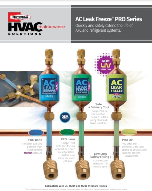 RectorSeal AC Leak Freeze Pro Nano with Magic Frost 45317 Leak Sealant, Easy Application, HVAC, 1.5 oz.