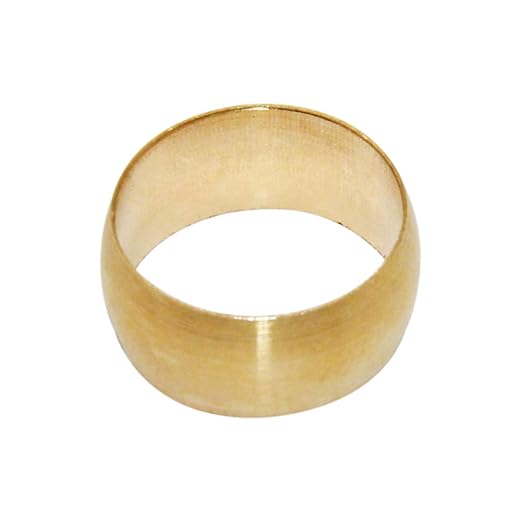 Beduan Brass Compression Fitting, Compression Sleeve Fitting Sleeve Ferrules 5/32" Tube OD (Pack of 40)