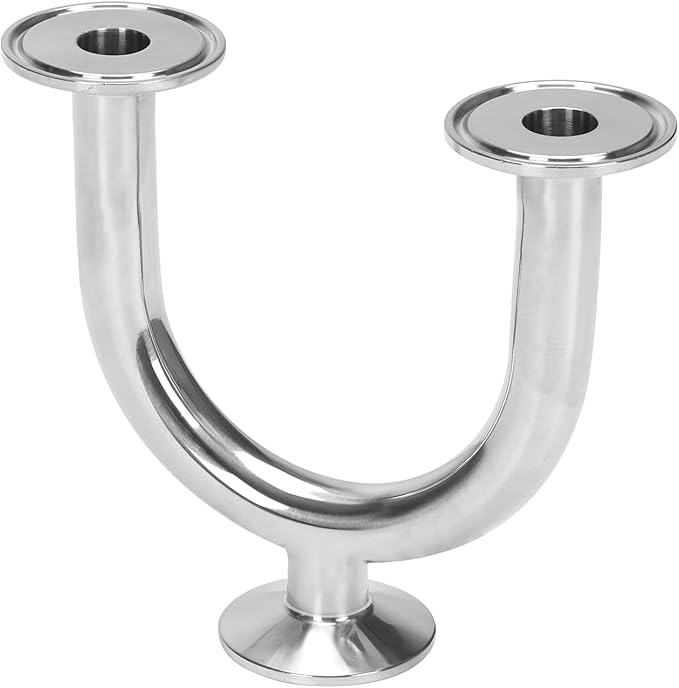 DERNORD 3 Way U Sanitary Ferrule Pipe Fittings Tri-Clamp Type Stainless Steel 304 (Pipe OD: 3/4 INCH)