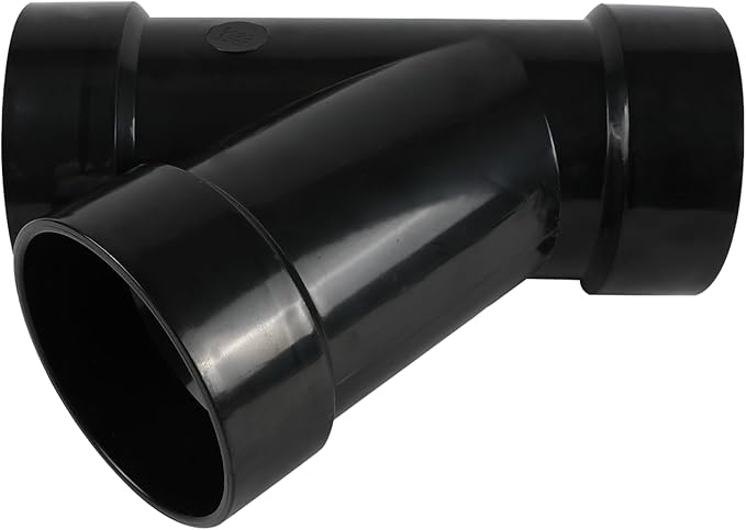 EFIELD 4 in. ABS DWV 45 Degree All Hub Wye Tee