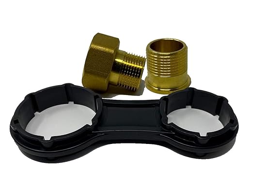 Bluonics Reusable Spin-Down Sediment Pre-Filter for Whole House City & Well Water, 40 Micron, Includes 1" and 3/4" NPT Adapters
