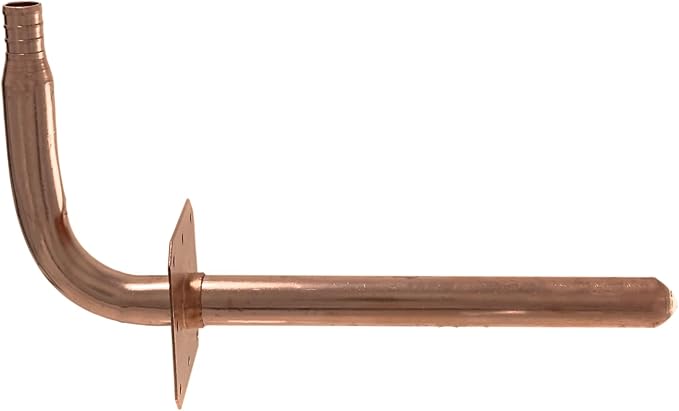 10 Pieces XFITTING Copper STUB Out Elbow for 1/2" PEX TUBING with Ear/Nail Flange 3 1/2" X 8"