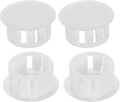 uxcell 4Pcs Plastic Hole Plugs, 16mm(5/8") Flush Type Panel Plugs, Round Snap Knockout Locking Plugs for Furniture Insert End Caps Panels, White