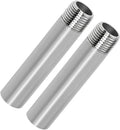 Stainless Steel Pipe Fitting 1/4" NPT Male x 1/4" NPT Female Thread Nipple Cast Pipe 4"（100mm) Length 2PCS