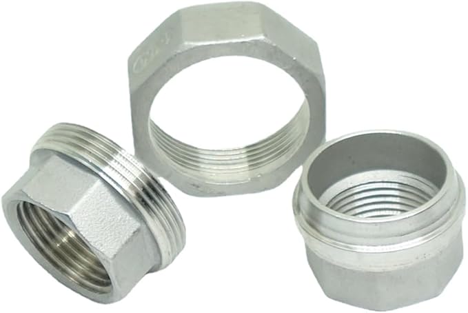 1 Piece Cast Pipe Fittings Threaded Union - 1" NPT Female Fitting Stainless Steel 304, Class 150